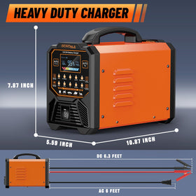 DCACNLE boxed with manual and cables showing included accessories