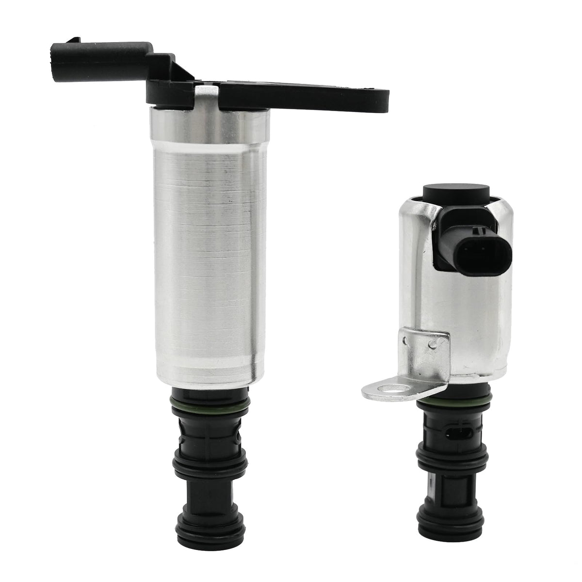 Dcmr front and rear VVT solenoids displayed together showing direct-fit benefit