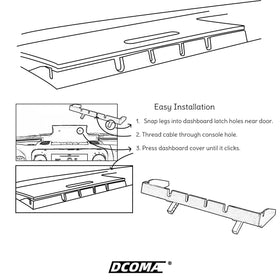 DCOMA in-use charging phone and laptop demonstrating neat cable management