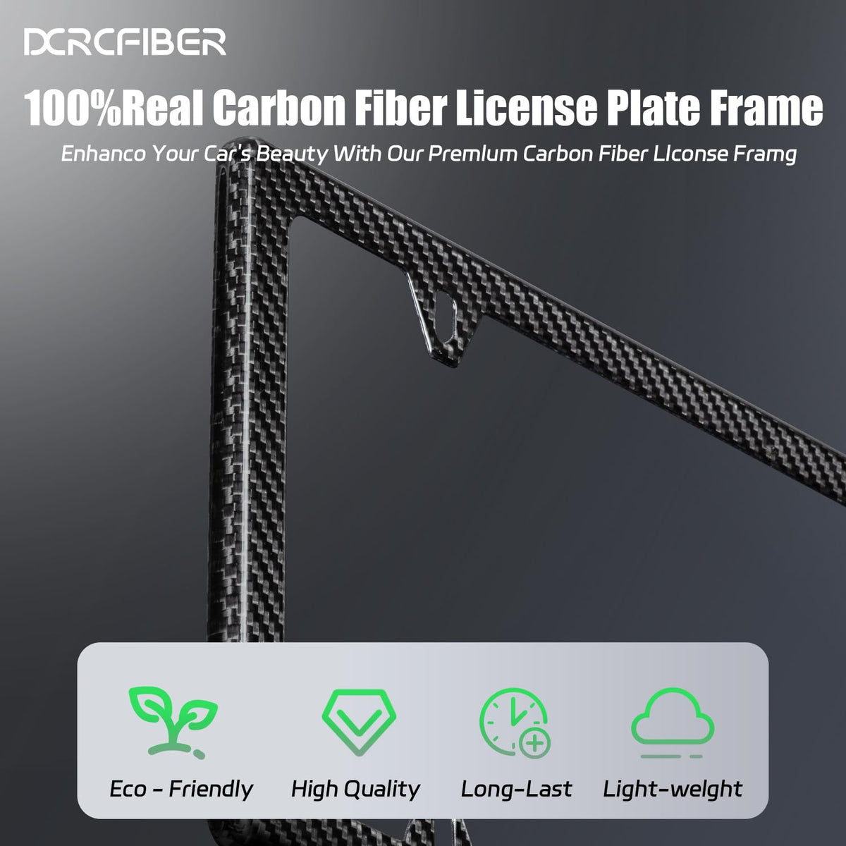 DCRCFIBER mounted on car bumper demonstrating visual upgrade and compatibility
