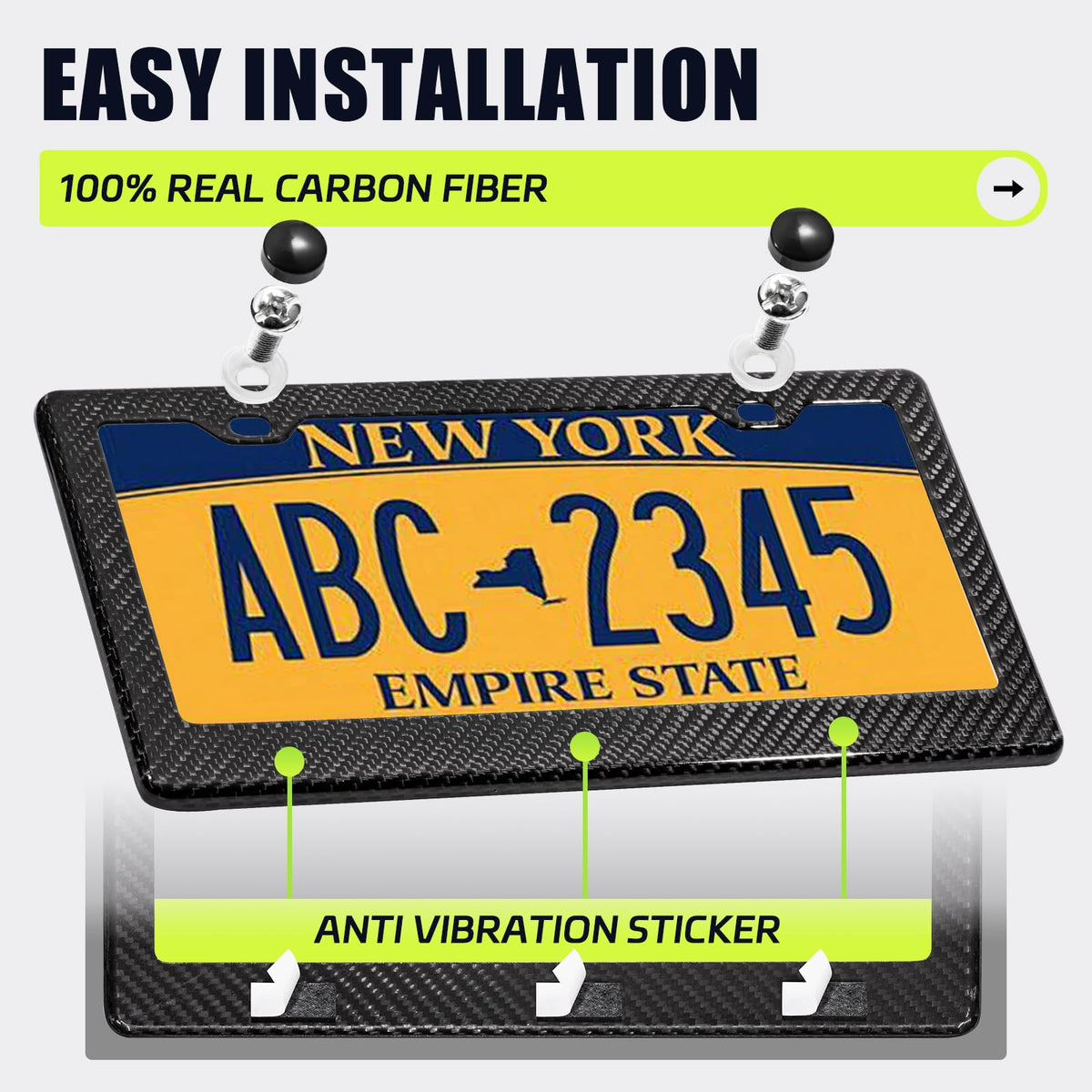 DCRCFIBER mounted on car bumper in lifestyle scene adds sporty accent benefit of upgraded aesthetics