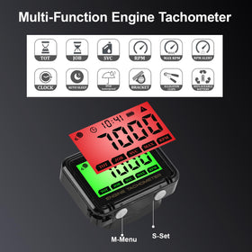 DDayuanwei display lit red during RPM alarm to warn of high engine speed