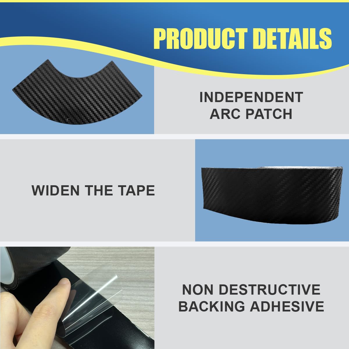 DEAELF arc sticker detail highlighting curved fit and strong waterproof seal
