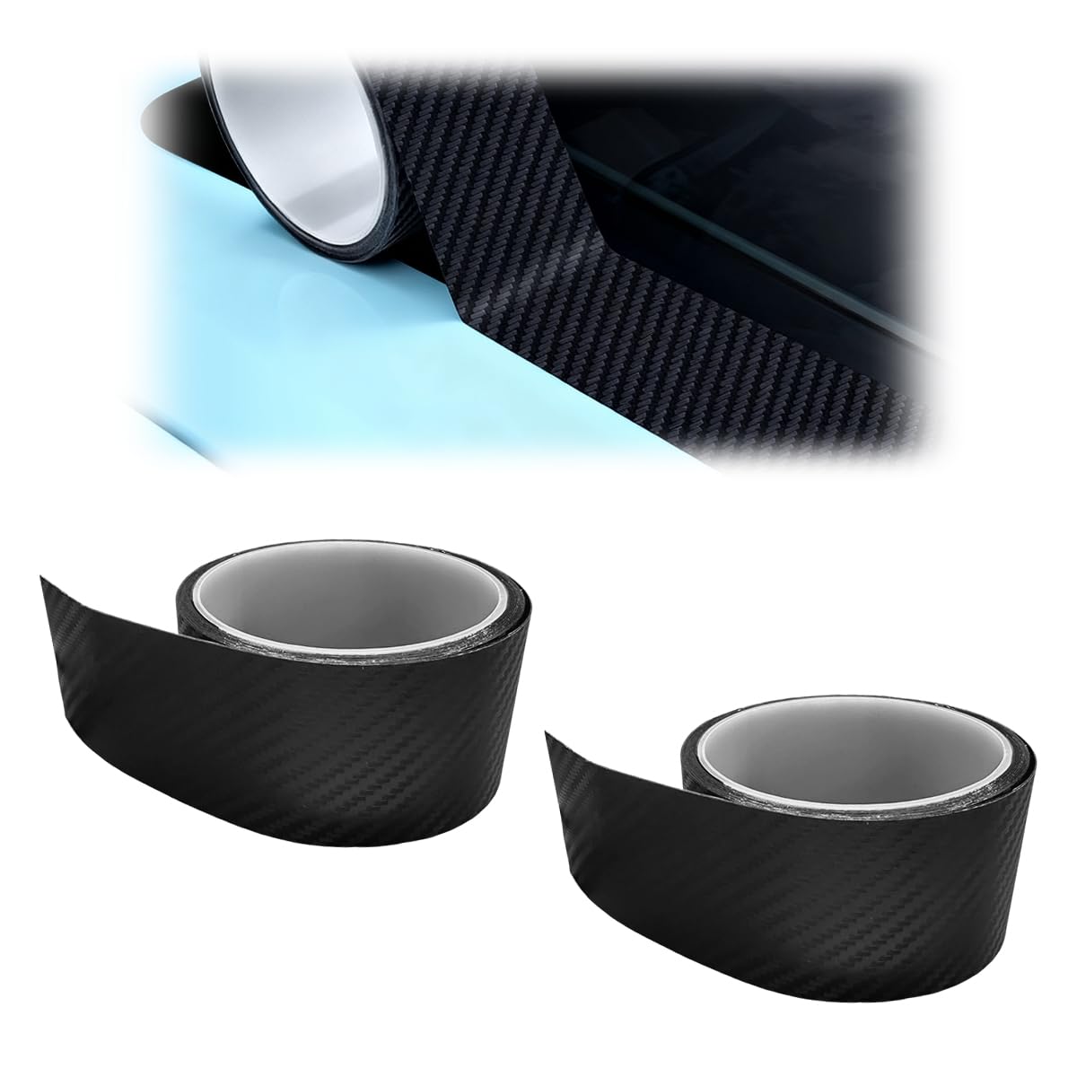 DEAELF front package showing rolls, scraper, cloth and stickers for easy installation