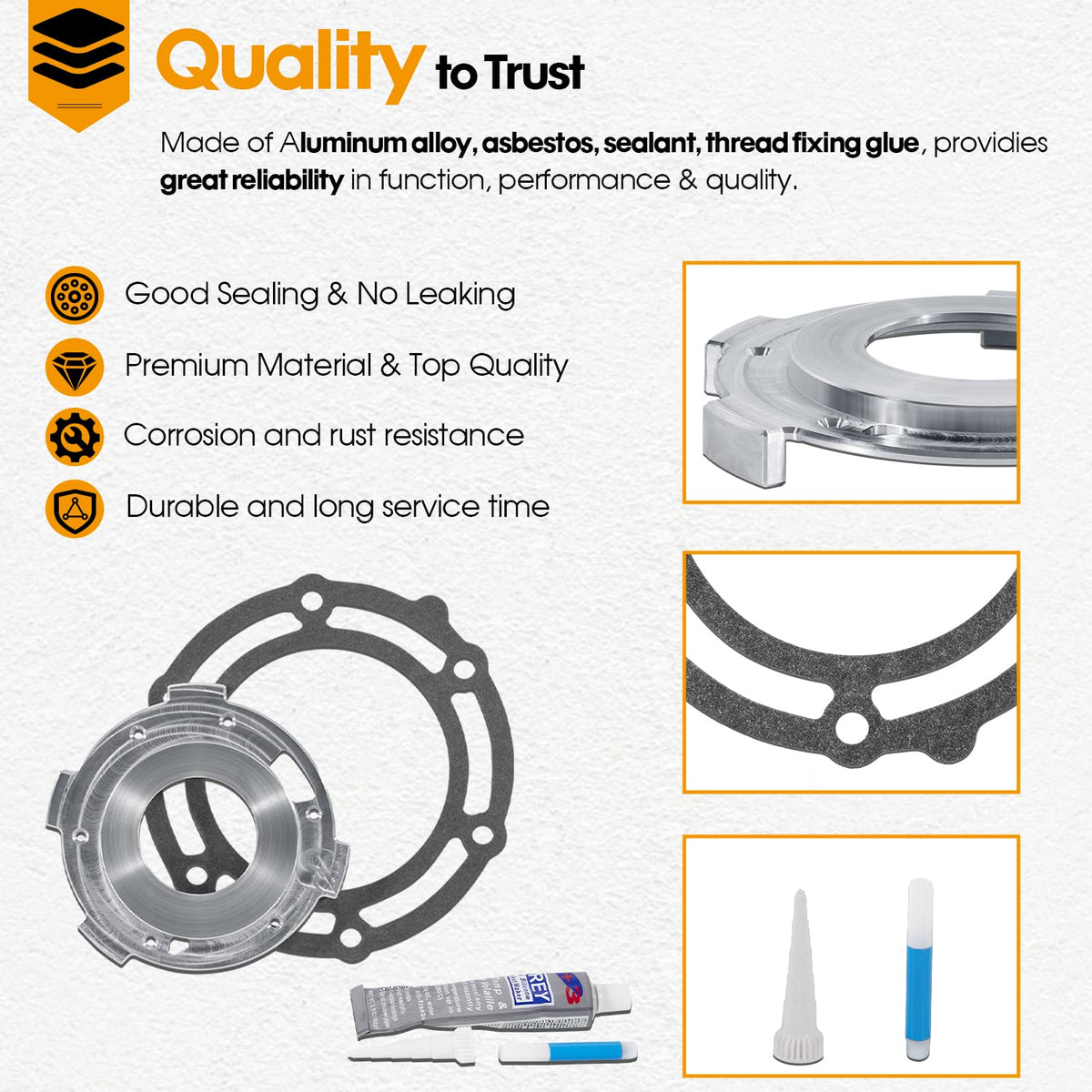 DearChan adapter gasket detail highlighting seal surface for leak prevention