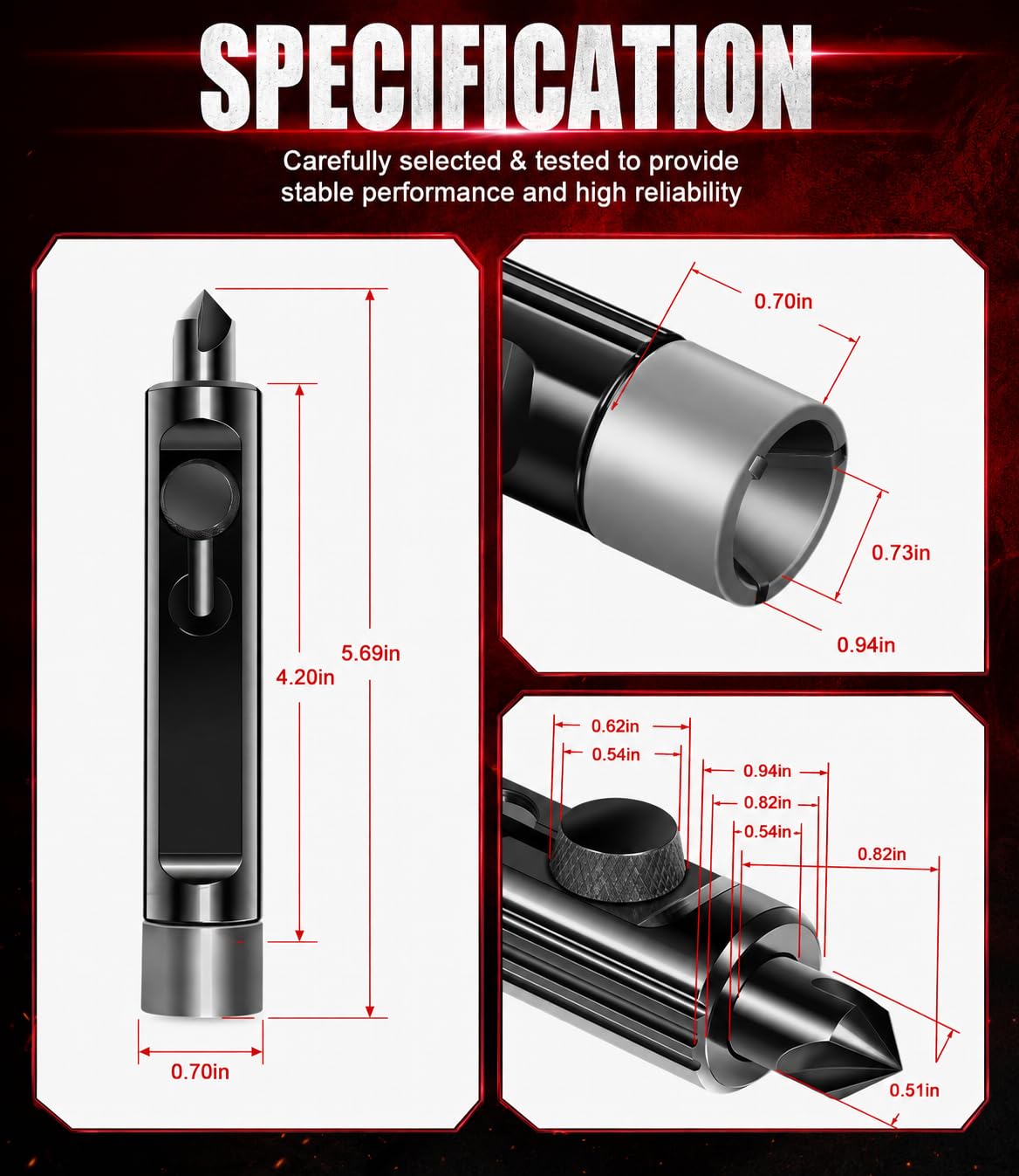 DearChan anti-slip handle closeup offering secure grip and faster controlled deburring