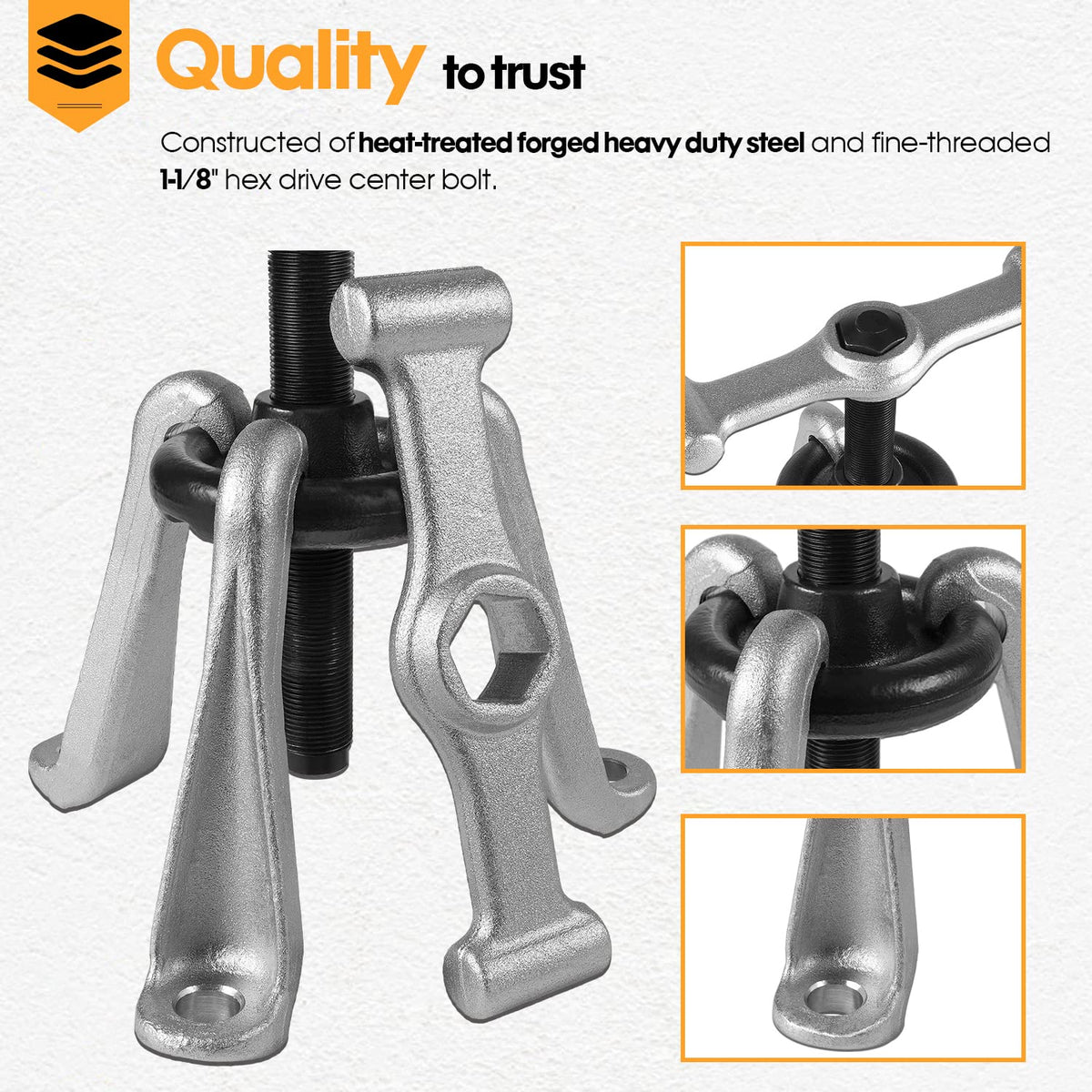 DearChan included striking wrench next to puller for impact-assisted removal