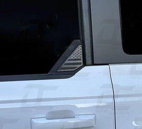 Decal Concepts decal on Bronco rear corner window showing clean OEM look and added style