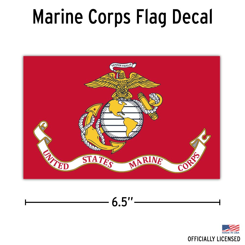 DECALCOMANIA LIFESTYLE DECALS Marine Corps flag on glass offers durable outdoor display