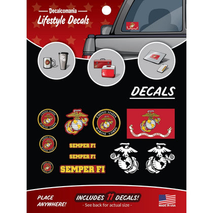 DECALCOMANIA LIFESTYLE DECALS retail pack shows official hologram and gift-ready presentation