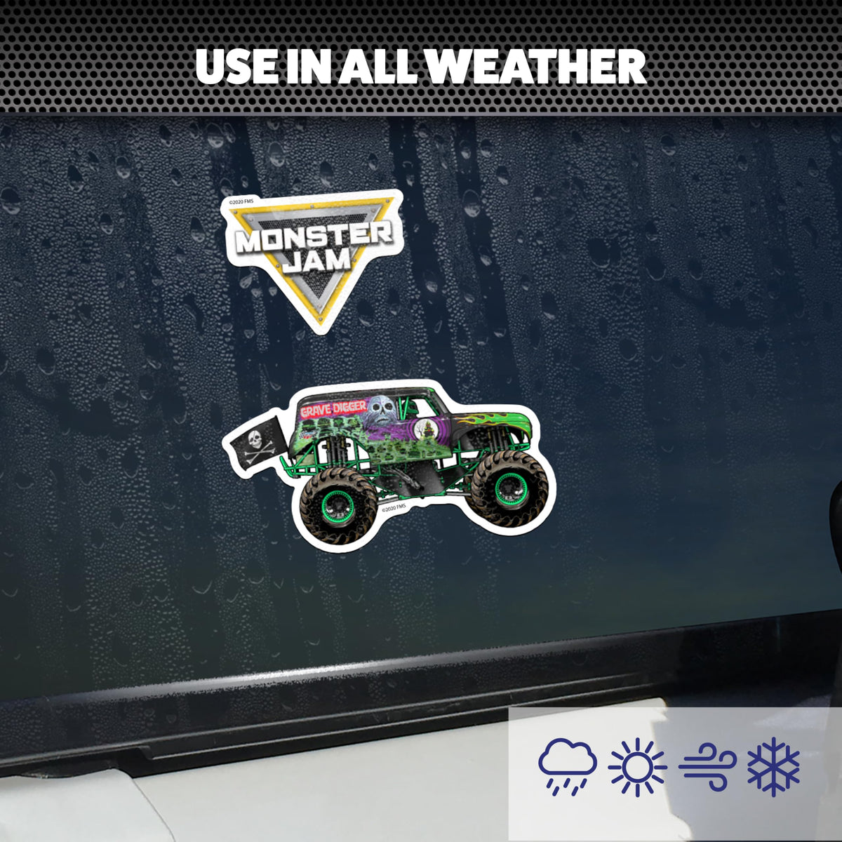 DECALCOMANIA LIFESTYLE DECALS Zombie truck texture close-up highlighting durable vinyl