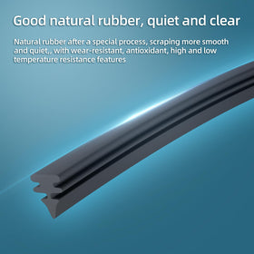 DECARTON blades installed on a Nissan Sentra windshield showing improved visibility during rainfall for safer driving