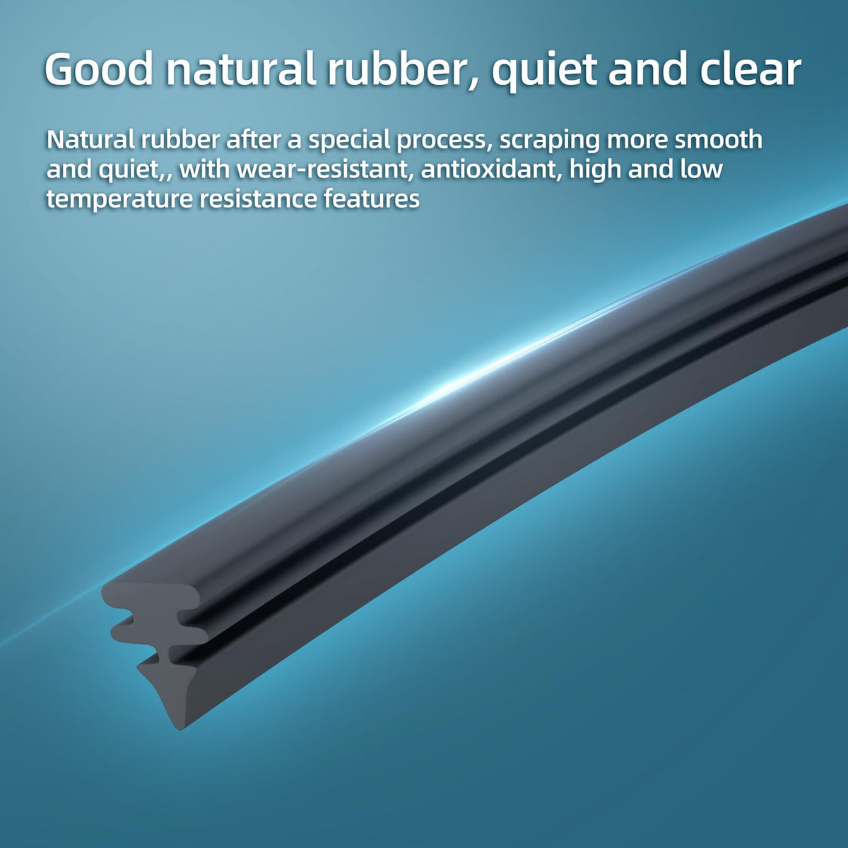 DECARTON rubber edge detail demonstrating streak-free clearing and durability