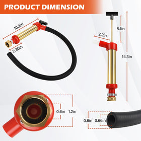 Deckaura close-up of top barb and swivel fitting for secure hose attachment and leak prevention
