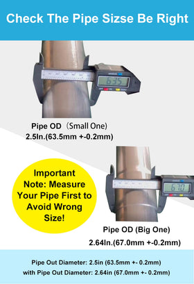 DecoHongDi clamp beside ruler showing accurate 2.5-inch sizing