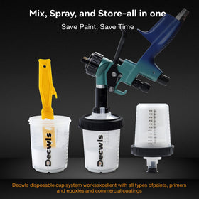 Decwls hard cup scale lines for accurate mixing and ratios