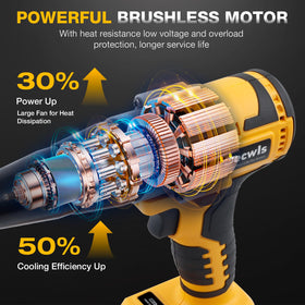 Decwls built-in LED light illuminating rivet placement for precise work