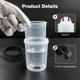 Decwls mounted on a spray gun for quick color changes