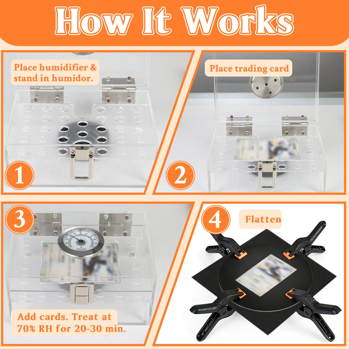 DEDC acrylic plates and clamps setup demonstrating even flattening pressure