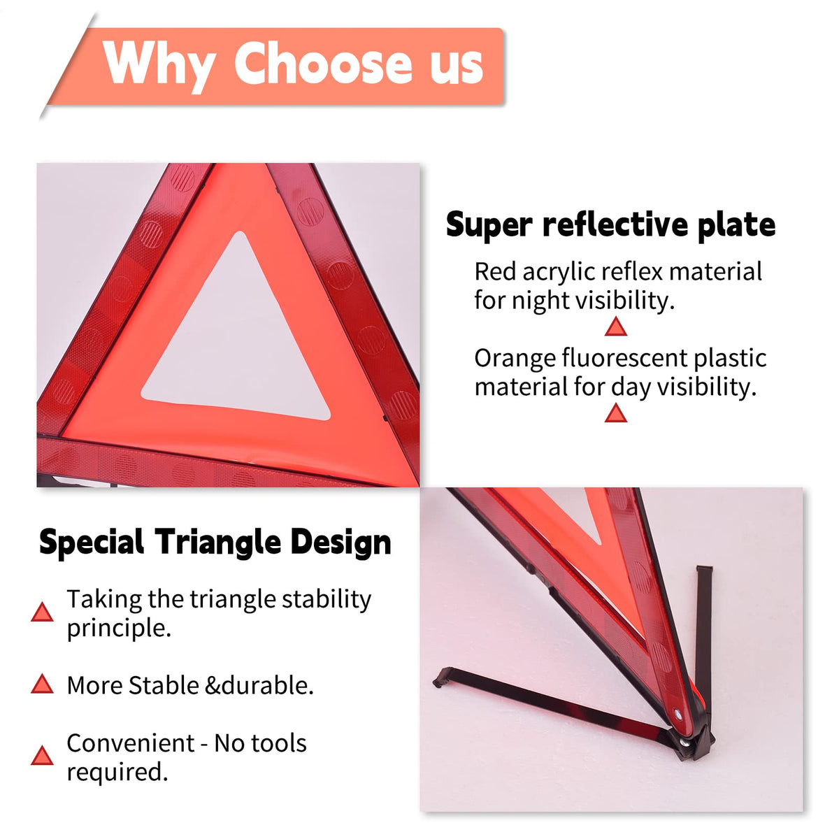 DEDC triangle next to ruler showing standard size for clear scaling