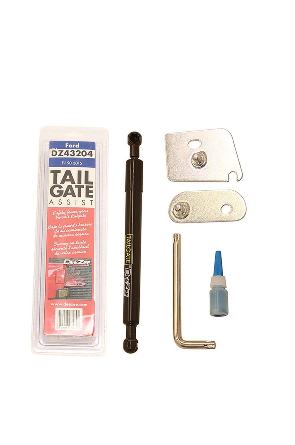 DEE ZEE DZ43205 front view of tailgate assist showing clean fit and durability benefit