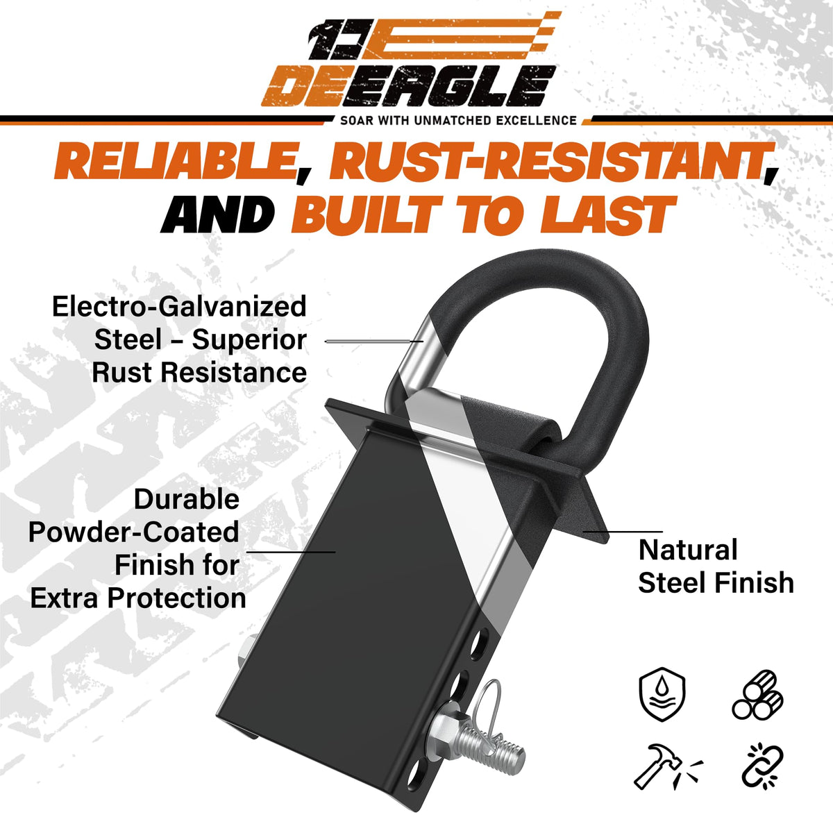 DEEAGLE D-ring installed in stake pocket demonstrating secure attachment benefit