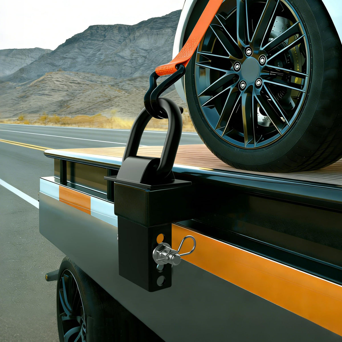 DEEAGLE D-ring next to hand to show scale and easy handling benefit