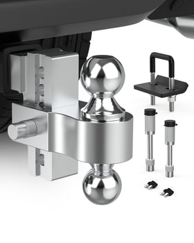 DEEAGLE front view of hitch showing receiver fit and durable finish benefit