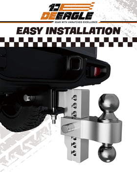 DEEAGLE hardware laid out with washers and bolts for quick, easy installation