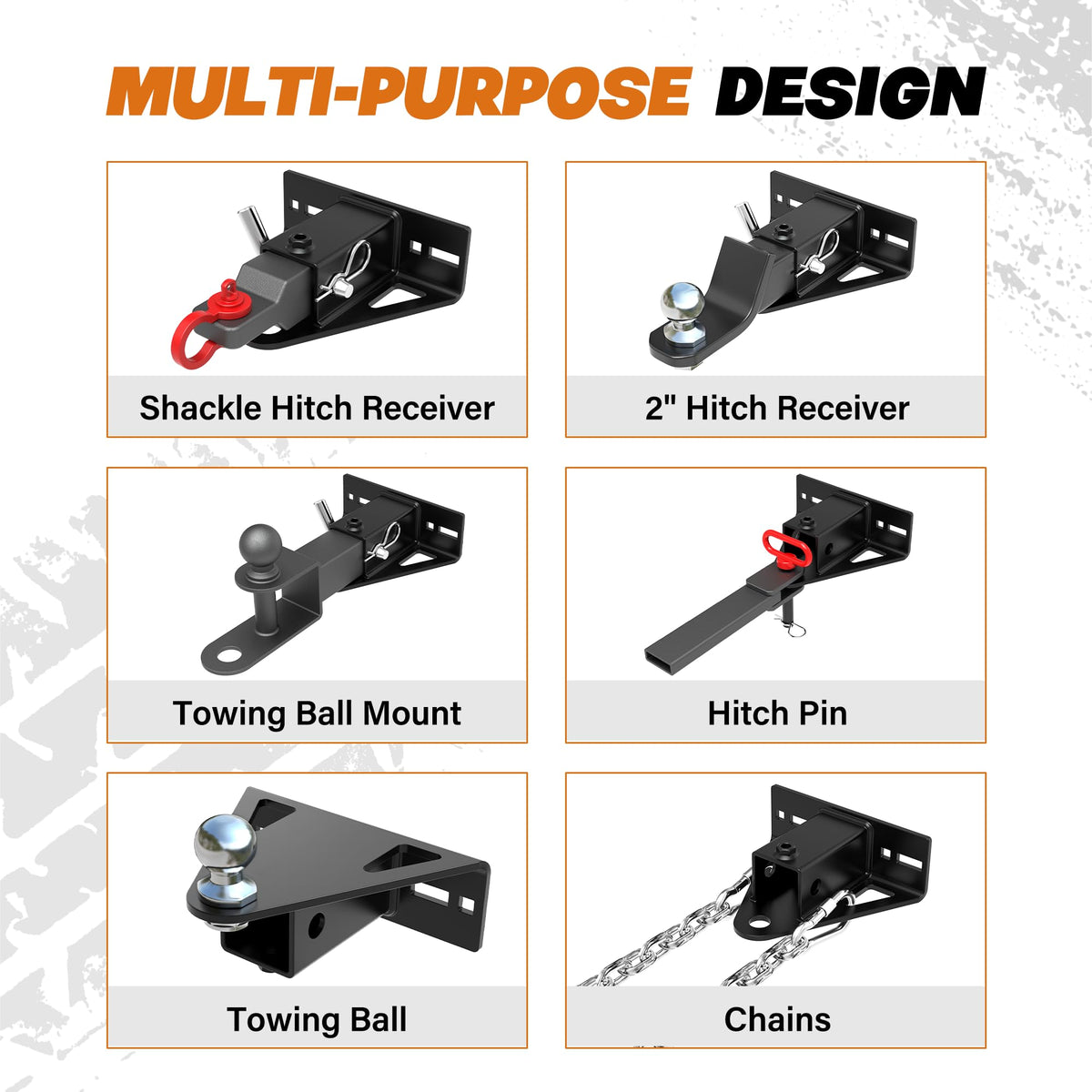 DEEAGLE built-in chain slot image showing secure trailer connection benefit