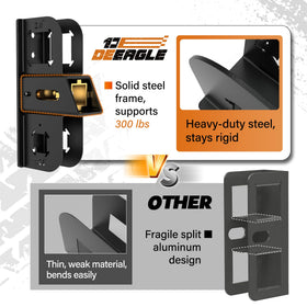 DEEAGLE wall mount holding a bike rack saving floor space in garage