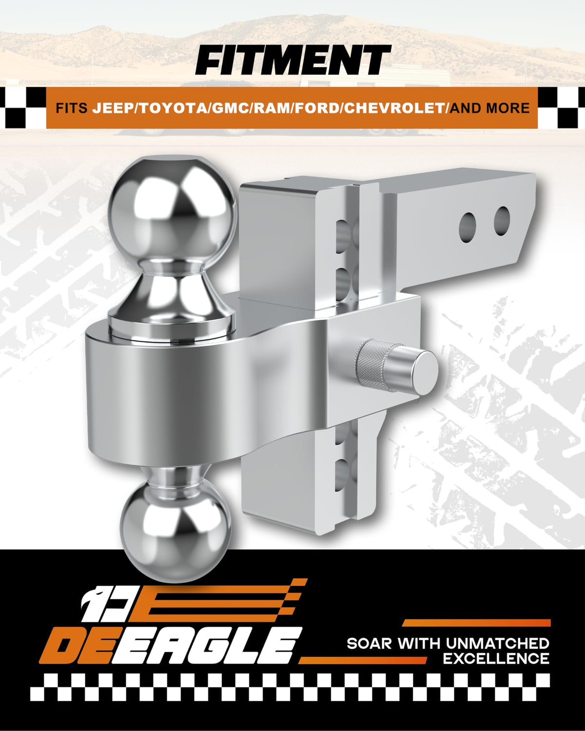 DEEAGLE heavy steel shank detail adding strength where towing force concentrates