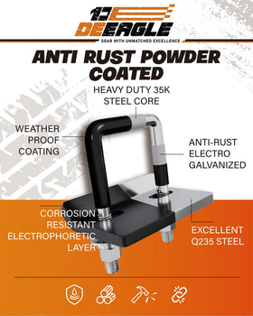 DEEAGLE U-bolt rubber coating detail protecting hitch and reducing noise