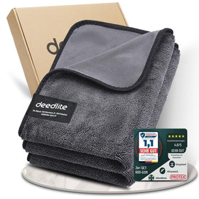 Deedlite front packaging showing towel and benefits