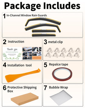 Deejecsun box contents with fitment guide showing included pieces and easy install