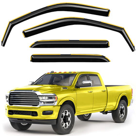 Deejecsun front deflector profile on RAM 2500 showing sleek protection