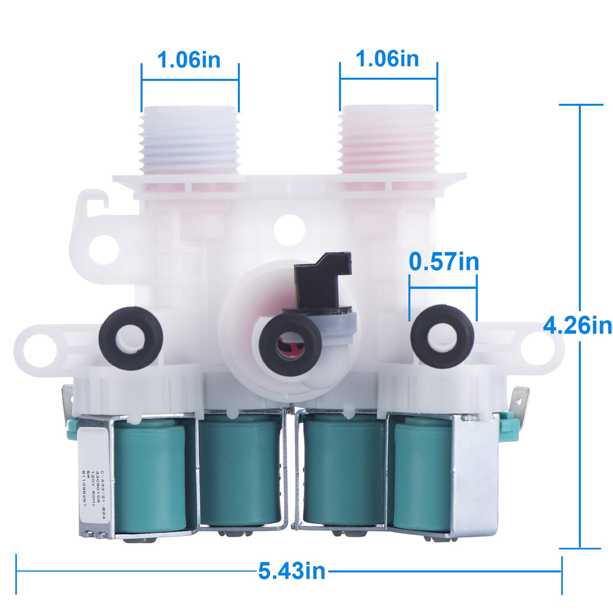 DEEKOOL close-up of solenoids and wiring connectors for reliable electrical connection