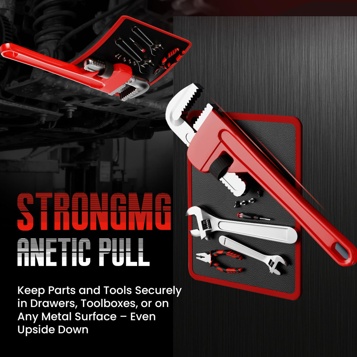 deepredcoast PVC surface closeup protecting tools and resisting oil