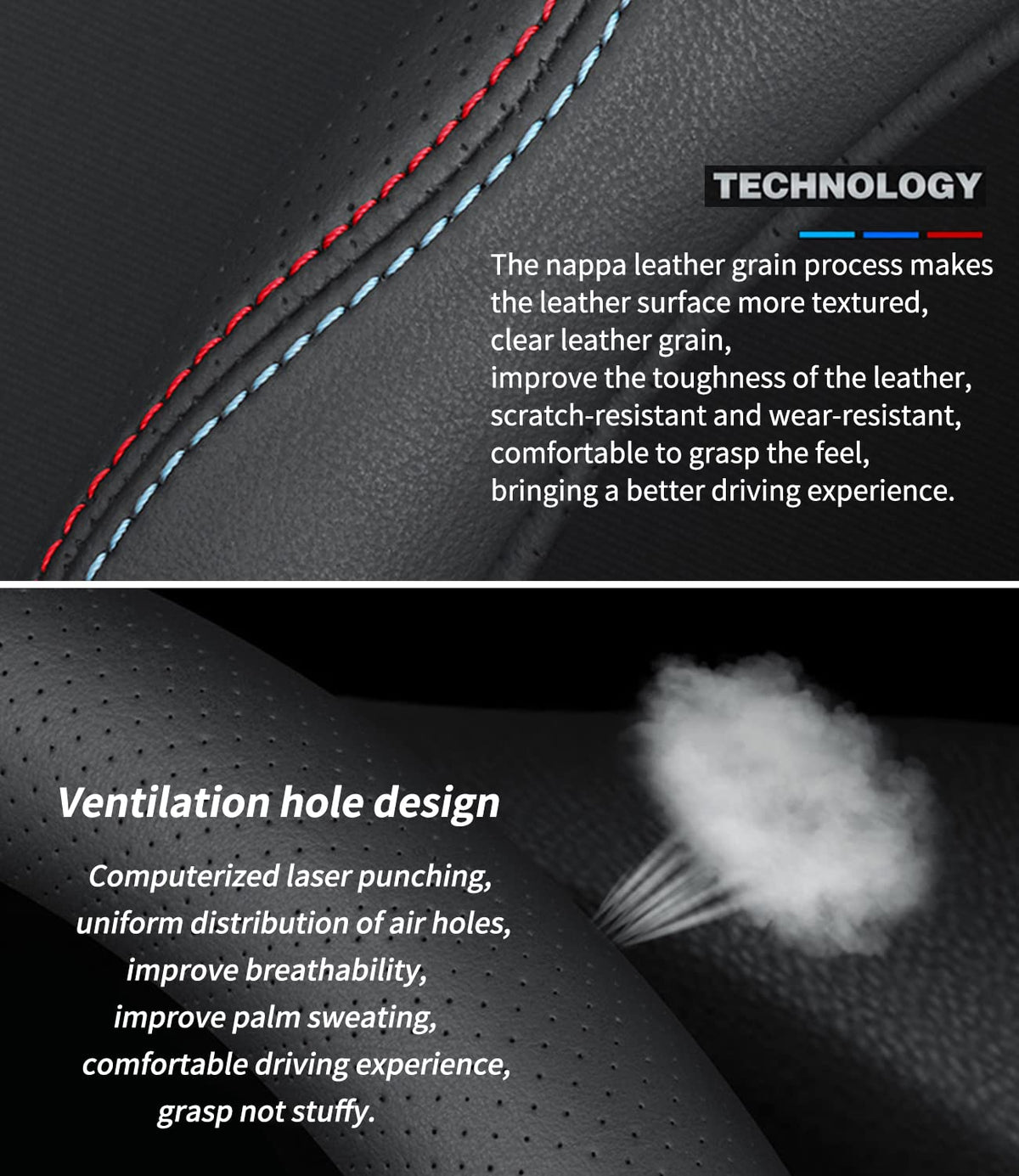 Deer Route breathable leather texture providing sweat-resistant comfort