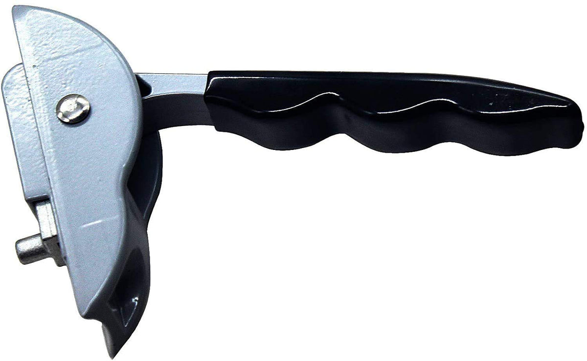 DEF handle beside ruler illustrating base dimensions and correct rivet spacing for fitment