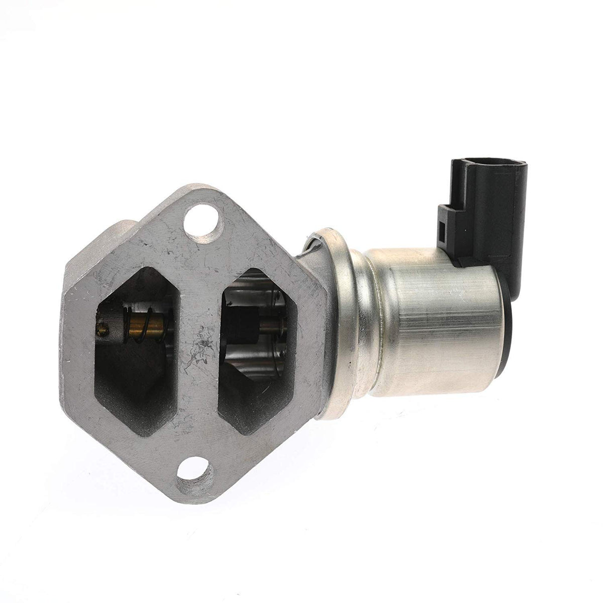 DEF IAC valve beside ruler showing compact size for confident compatibility