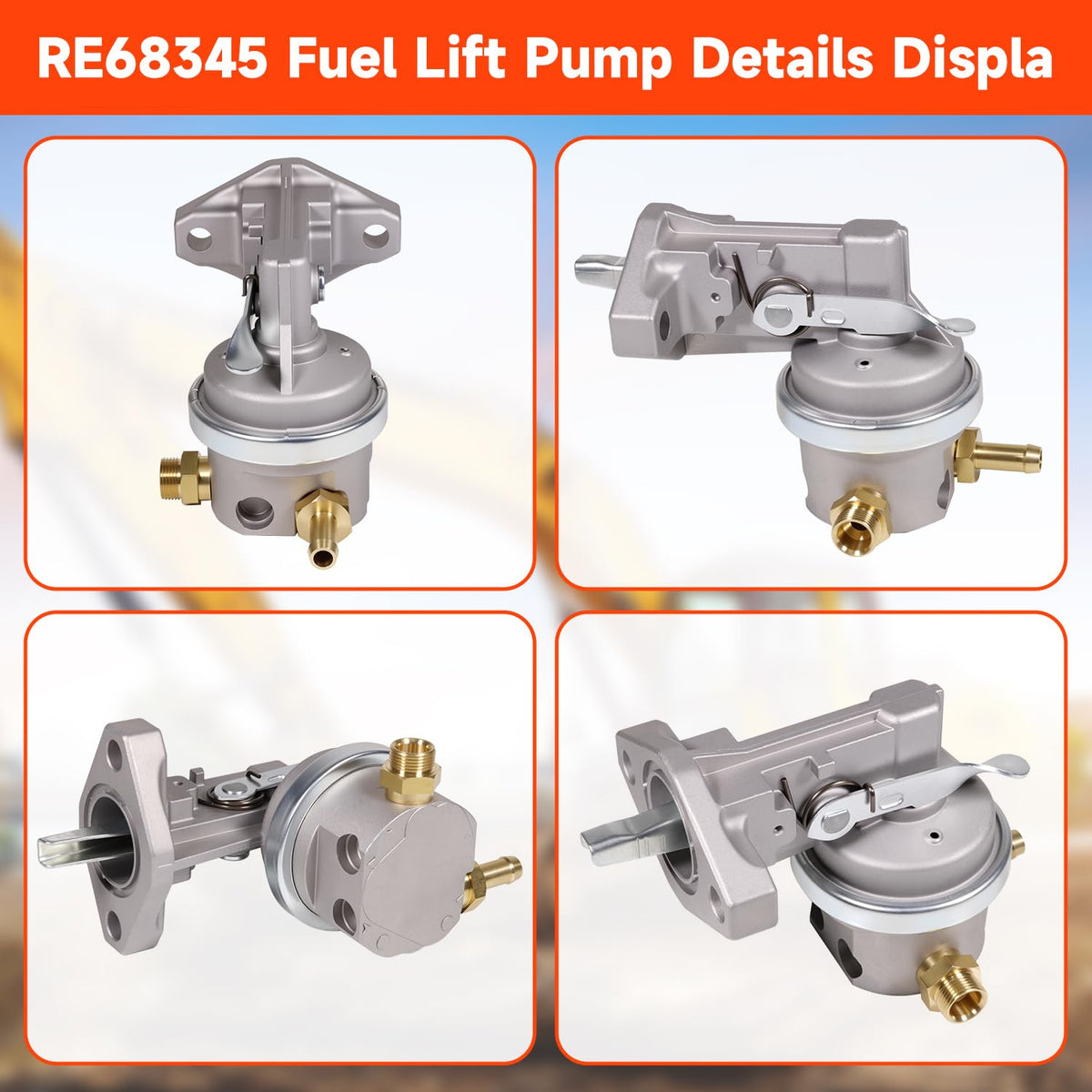 DEF pump inlet and outlet ports showing clear hose connection benefit