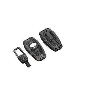 DEGEMEEN front view of key fob cover showing sleek zinc alloy finish and protection