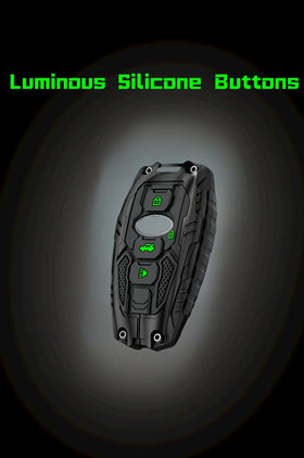 DEGEMEEN luminous silicone buttons glowing in low light for easy nighttime use