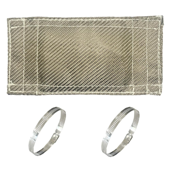 DEGEOBERLIN product front view showing compact heat shield packaging and quick install benefit