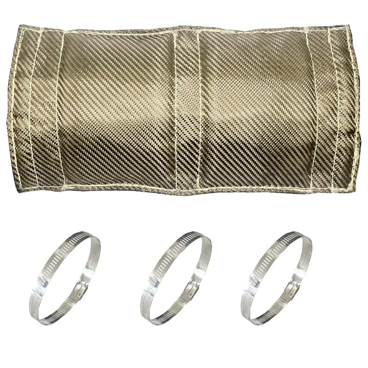 DEGEOBERLIN front packaging view showing compact heat shield and clamps protecting parts