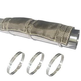 DEGEOBERLIN heat shield wrapped on car underbody pipe protecting hoses and lines