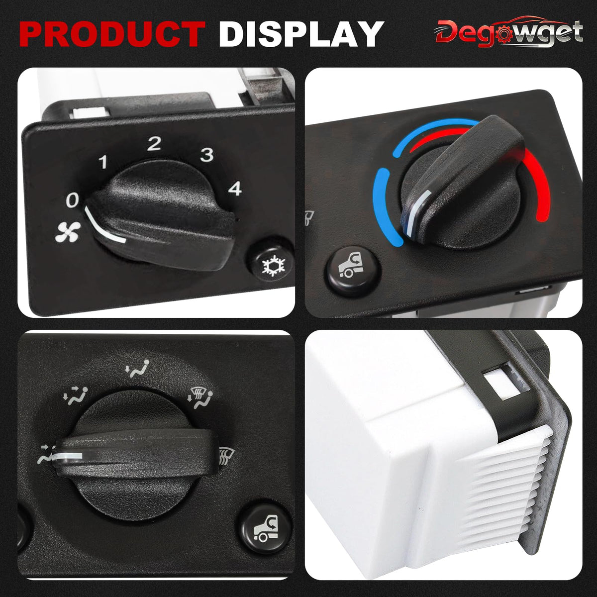 Degowget illuminated display demonstrating clear backlight for night-time operation