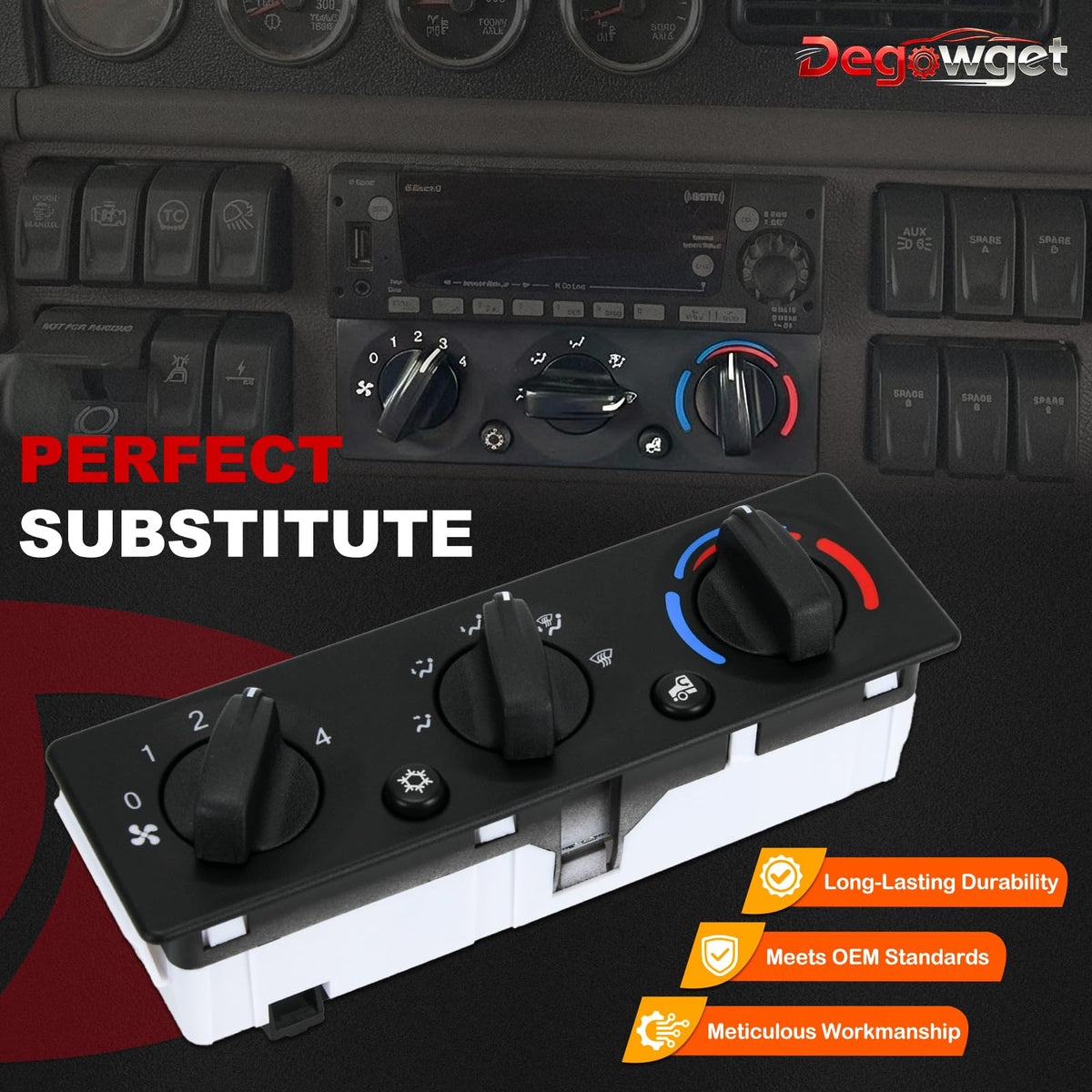 Degowget rear housing detail illustrating robust construction and secure fit
