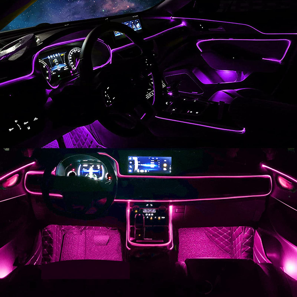 DEHERANE interior at night creating stylish mood for passengers